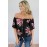 Black Floral Off The Shoulder Top
